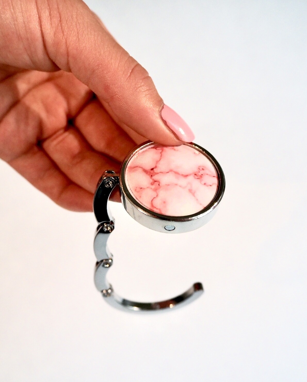 Tassenhaak (roze marmer)