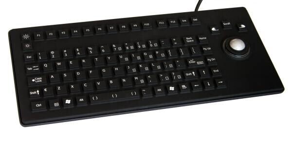 NSI Silicone rubber keyboard with trackball - desktop
