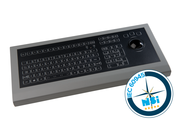 NSI IEC60945 marine backlit keyboard - desktop