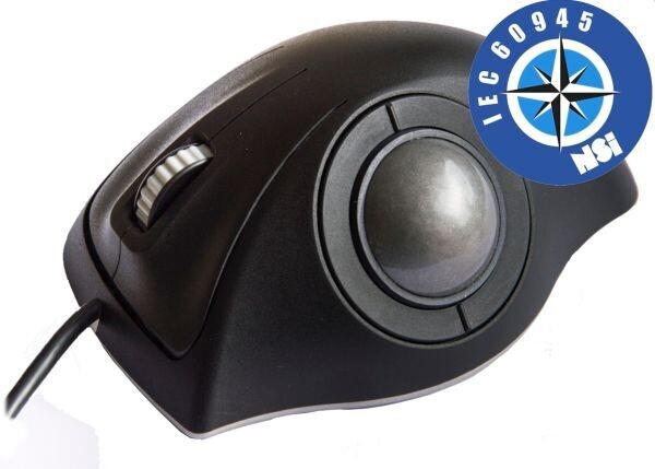 NSI IEC60945 marine ergonomic 38 mm trackballs - desktop