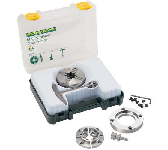 Record SC3 Sorvin istukkapaketti 90mm, 3/4&quot;x16tpi kierre
