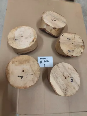 Koivuaihiot kulhojen sorvaukseen D=150mm 5 kpl