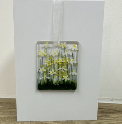 PPD Flower Hanging Glass Token Card - PPDDHC