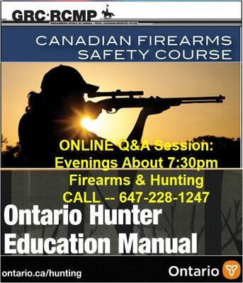 Online Q&amp;A Session- Firearms/Hunting Classes.