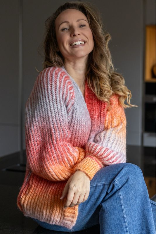 Strickjacke Venus Orange Colour Mix - Made to Stand Out