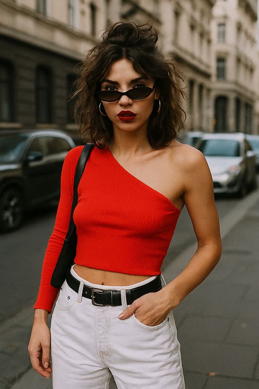 Langarmshirt Edge – Asymmetrie mit Attitüde