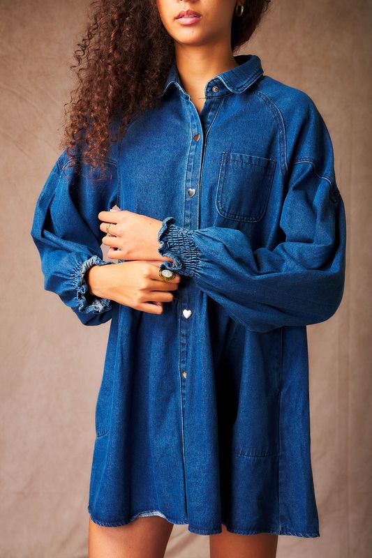 Jeanskleid „Isa“ – Lässiger Oversize Herbstlook