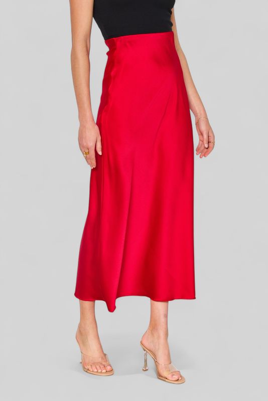 FlowEase Satinrock Rot - der Rock mit Ansage