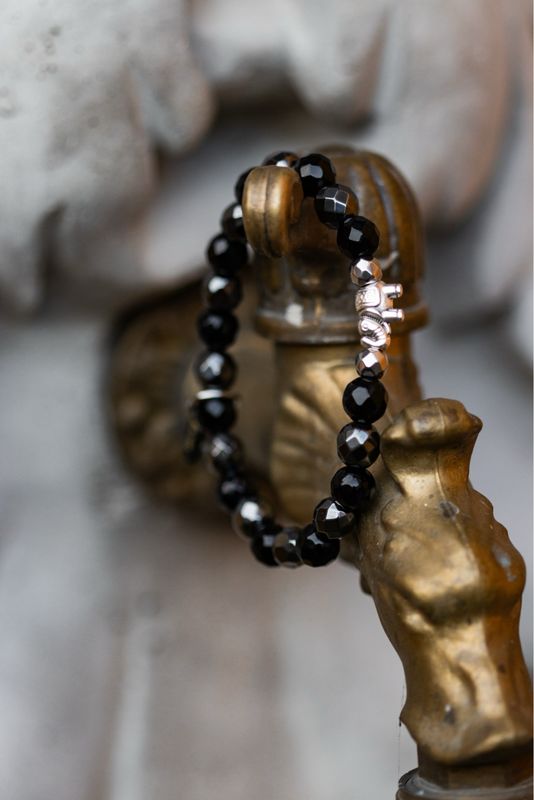 Onyx Hämatit Armband „Elefantenglück“