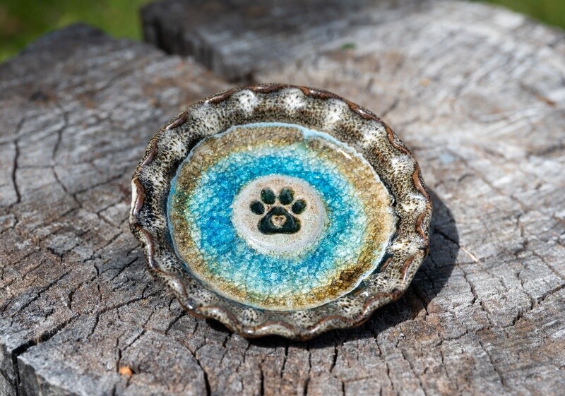 Dog Paw w/ Heart Trinket Dish