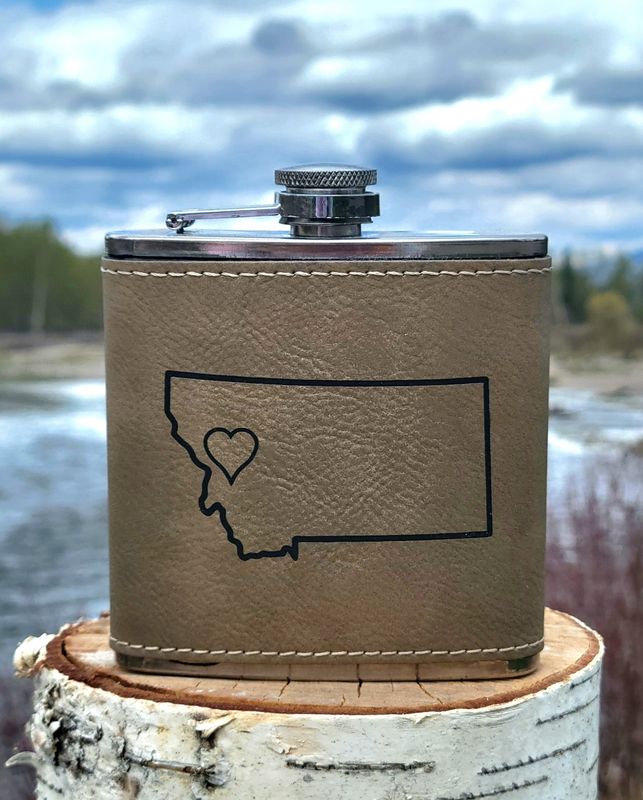 MT Heart Flask Gray/Black