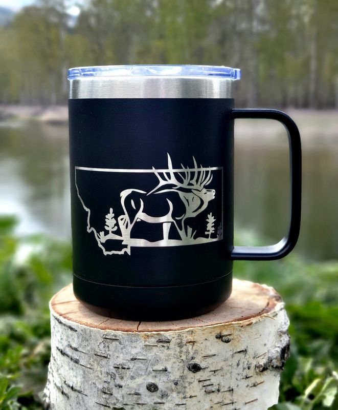 MT Elk PC Mug 15 oz Black/Silver