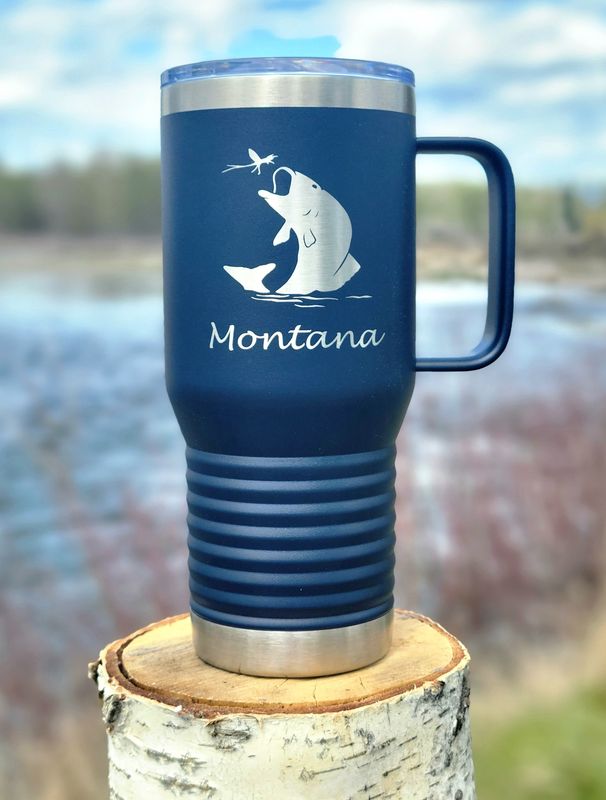 MT Trout 20 oz PC Mug Navy/Silver