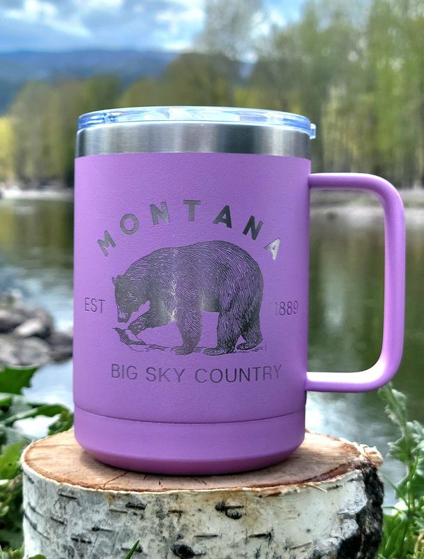 1889 Bear PC Mug 15oz/Lght purple/Silver