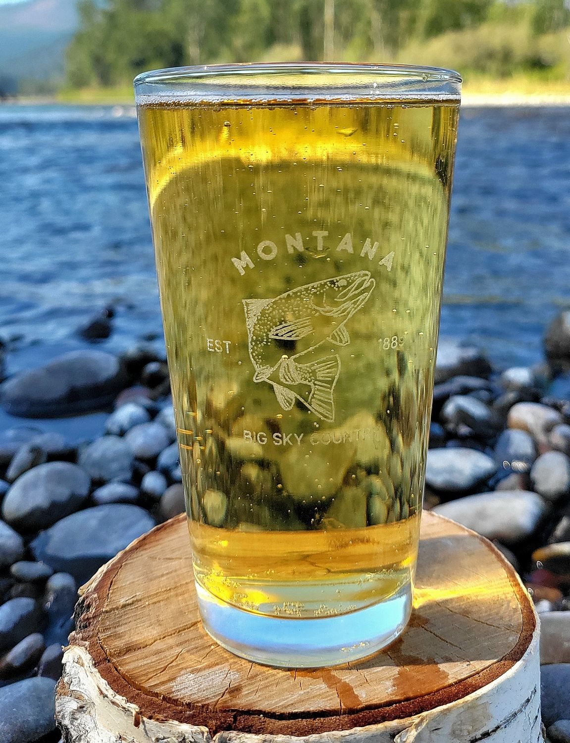 1889 Trout Pint Glass