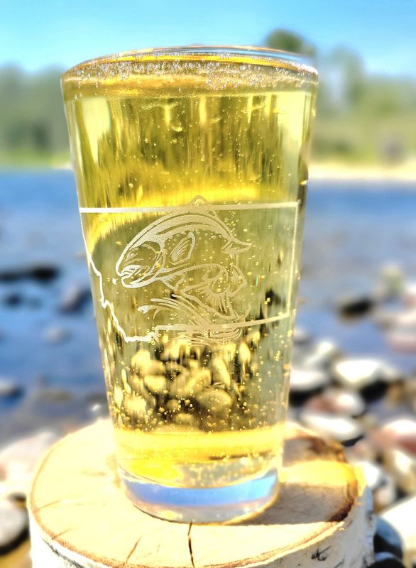 MT Jumping Trout Pint Glass