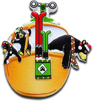 Gondola Bears Ski Magnet