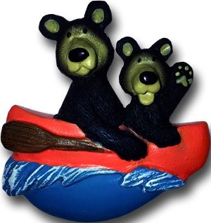 Rafting Bear Magnet