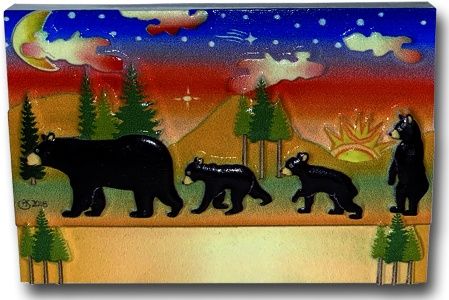 Starry Bear Family of 4 Magnet