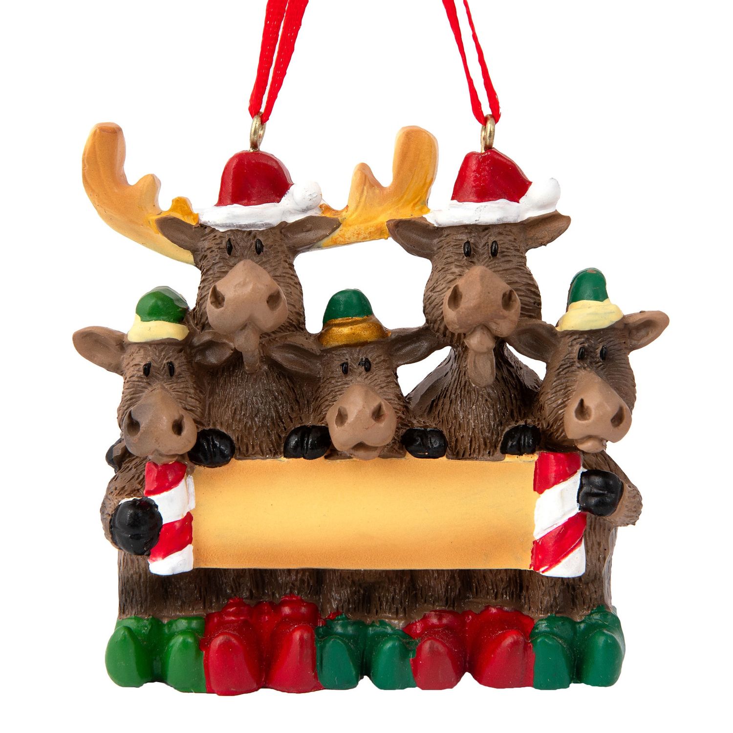 Chrismoose Family of 5 Ornament