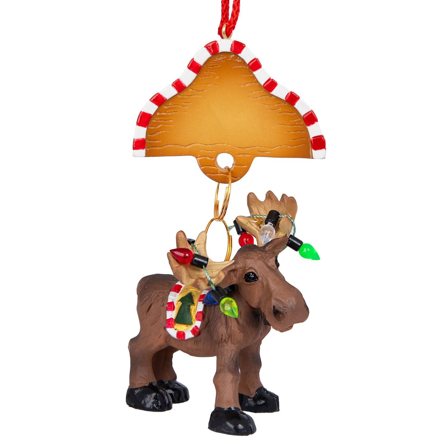 Bow Tangles Moose Ornament