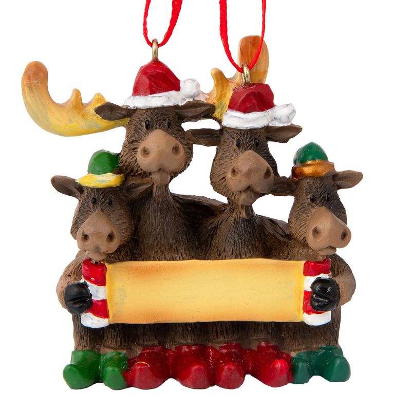 Chrismoose Family of 4 Ornament