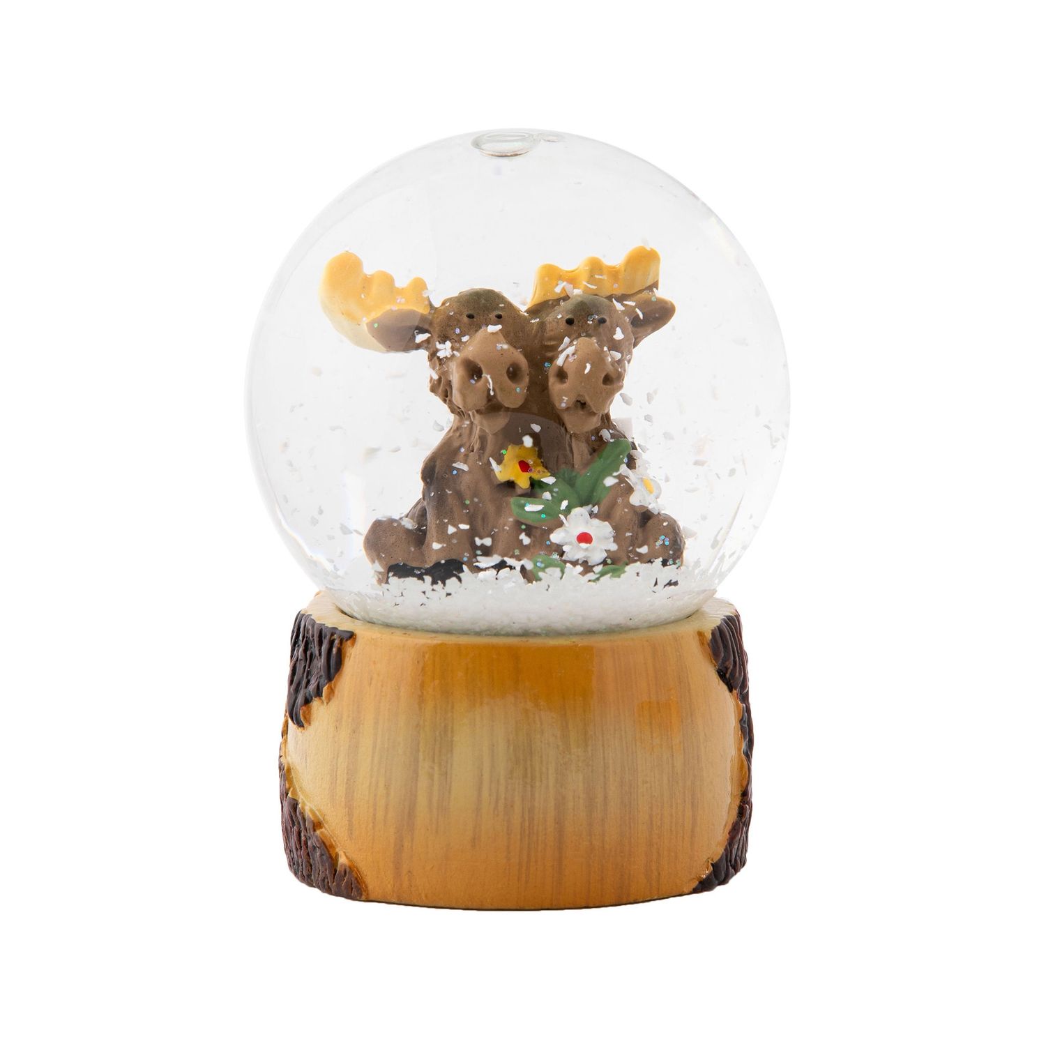 Moose Couple Snow Globe