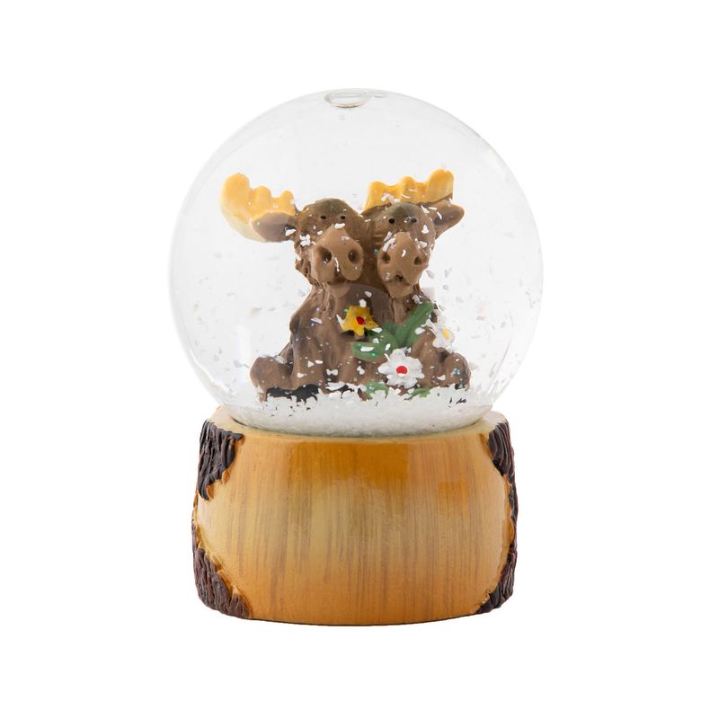Moose Couple Snow Globe