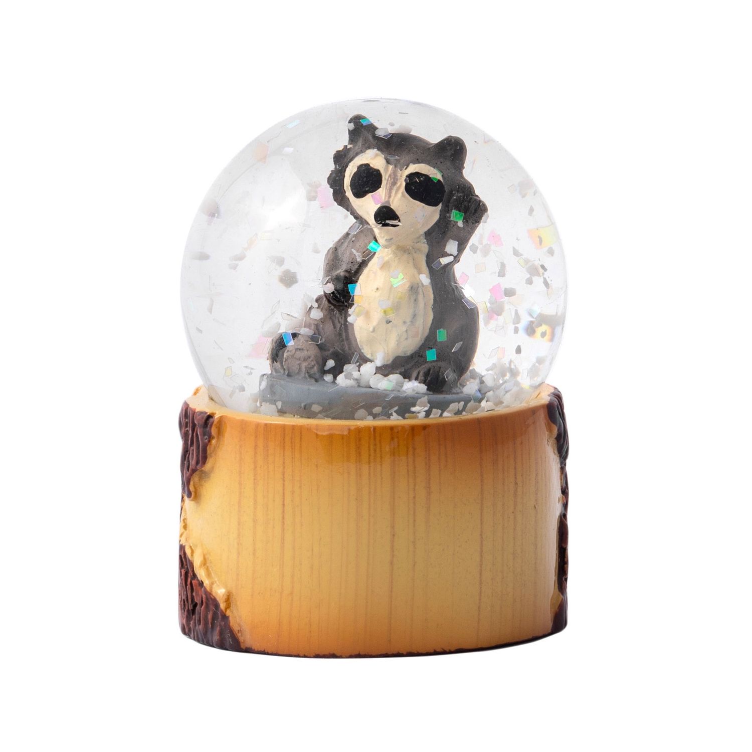 Raccoon Snow Globe Magnet