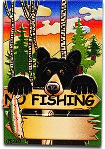 No Fishing Bear Magnet
