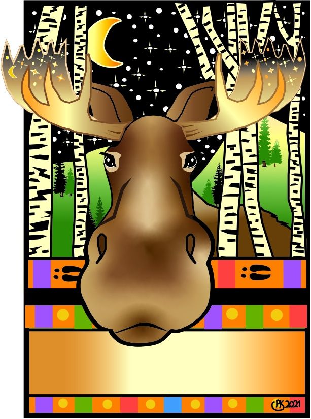 Nosey  Moose Magnet