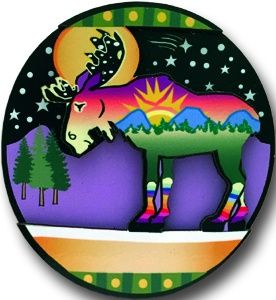 Moonlite Moose Magnet