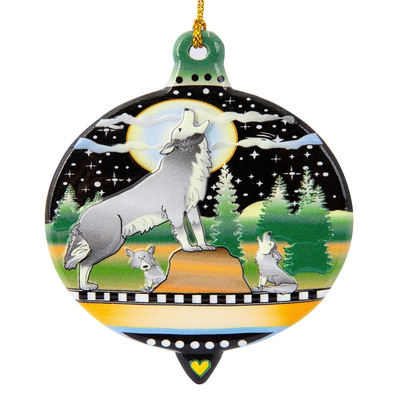 Moonlite Wolf Family 3 Ornament