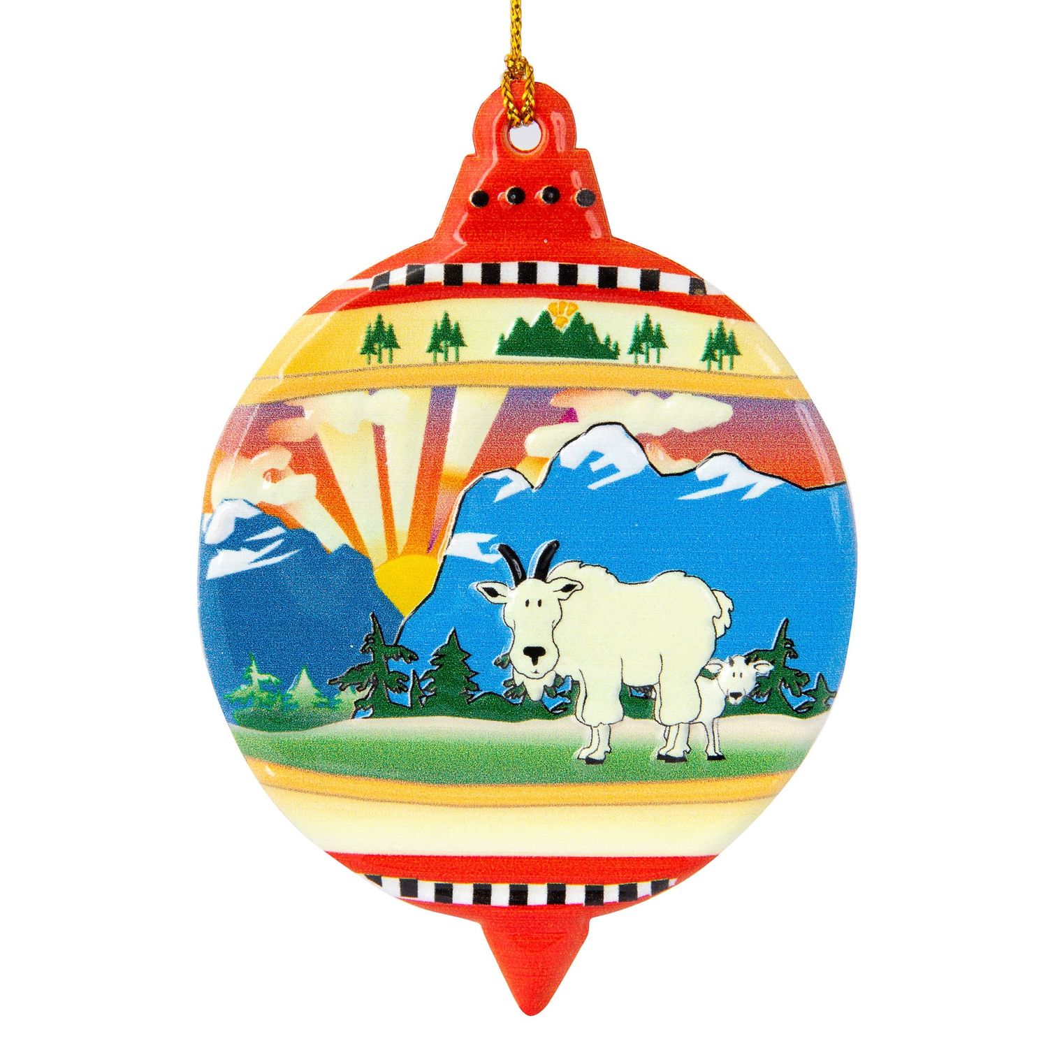 Mountain Goat w/ baby Ornament
