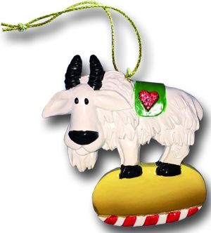 Mountain Goat Flatback Ornament
