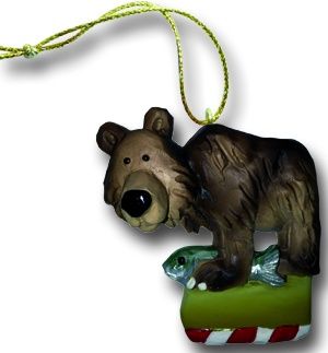 Griz N Fish Flatback Ornament