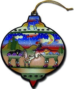 Starry Moose Family 3 Ornament
