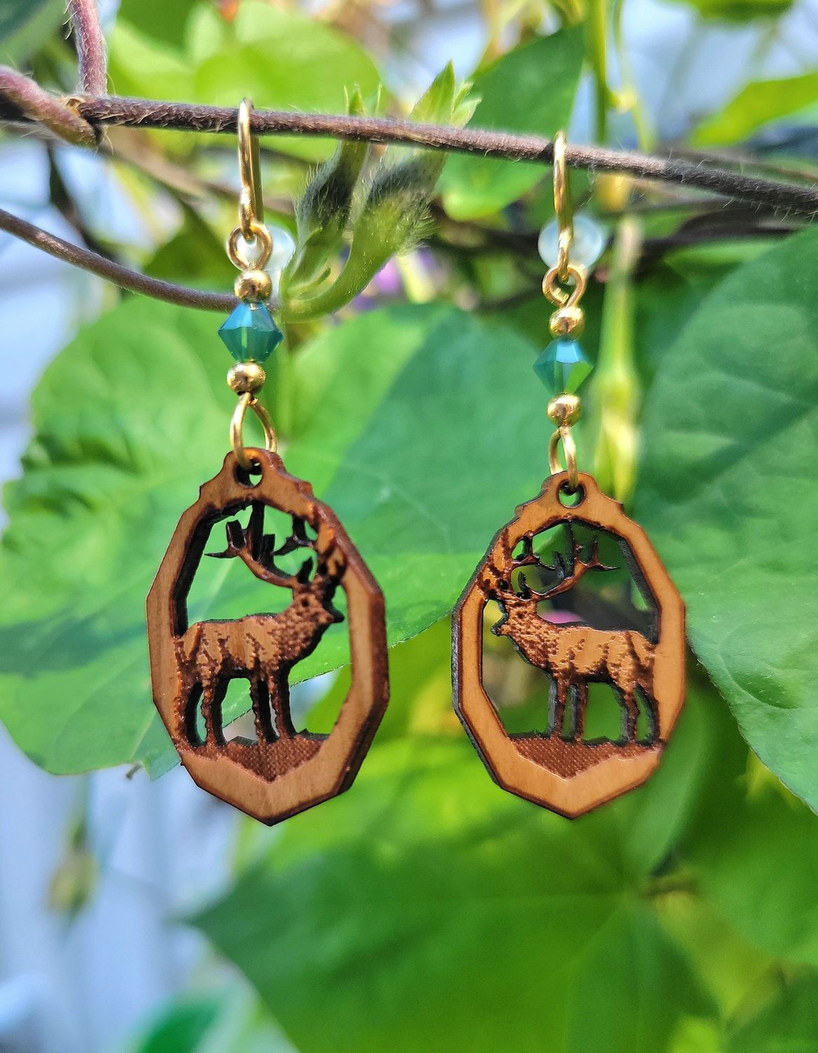 Elk Wood Earrings
