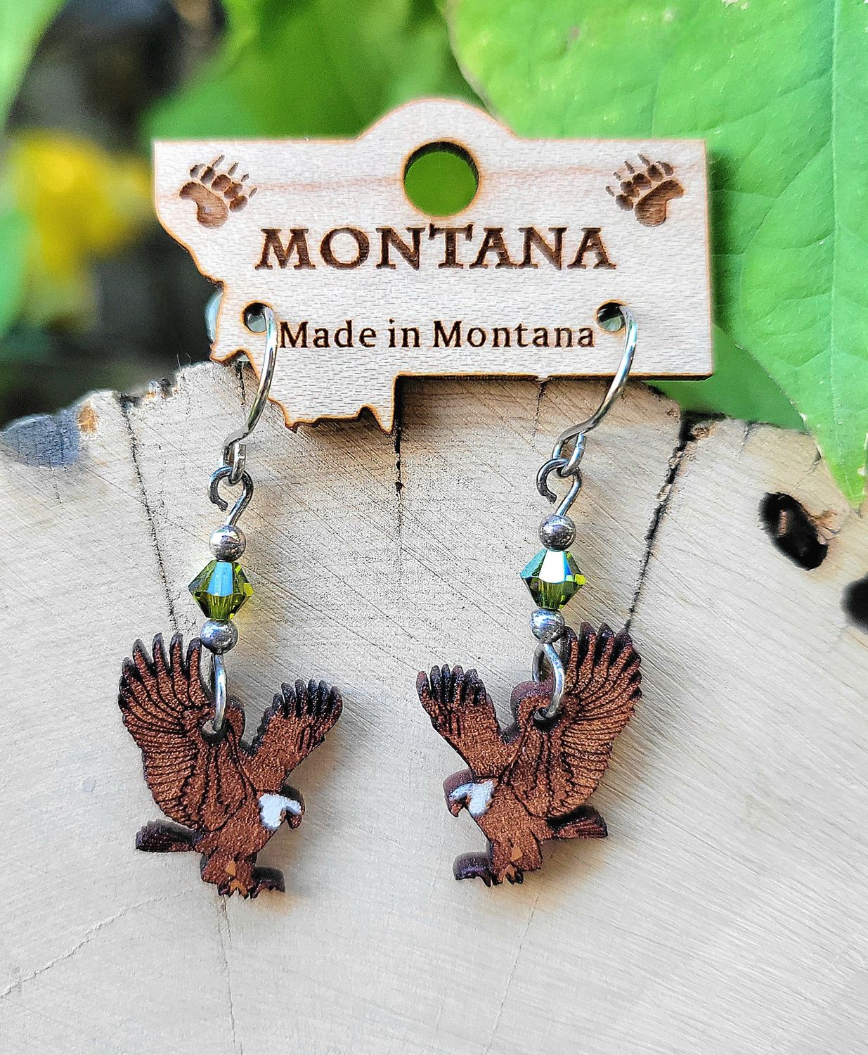 Eagle Wood Earrings
