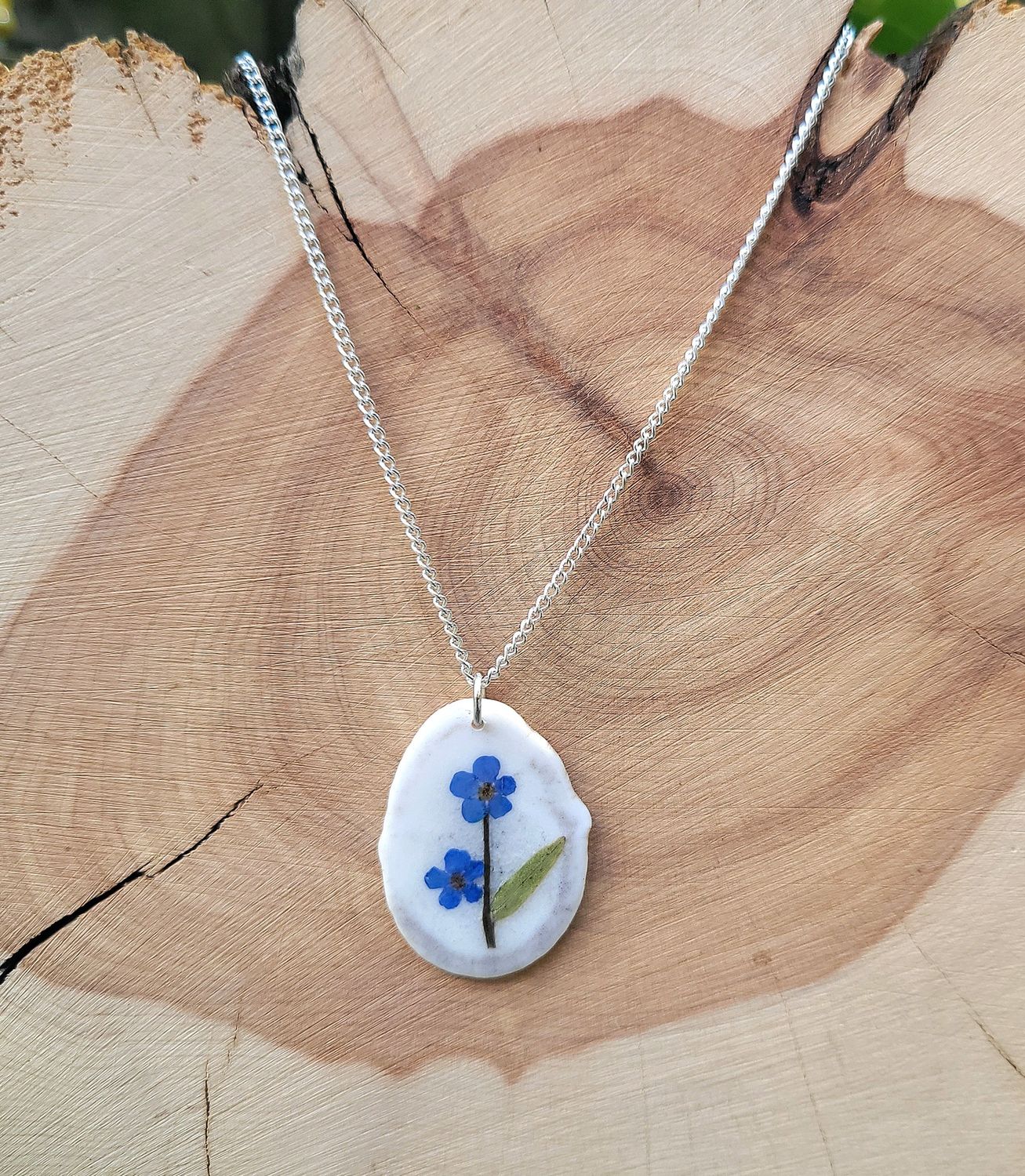 Forget Me Not Pendant Necklace