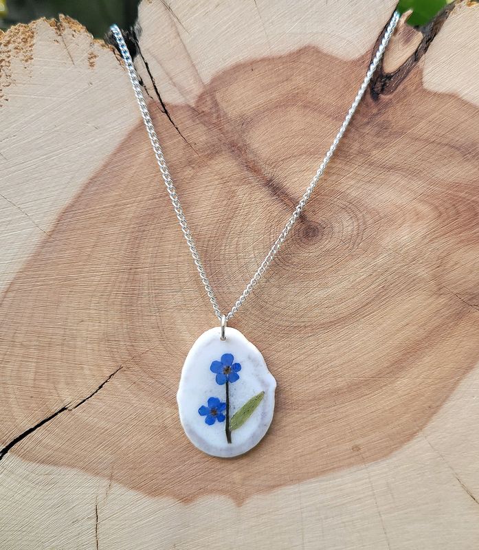 Forget Me Not Pendant Necklace