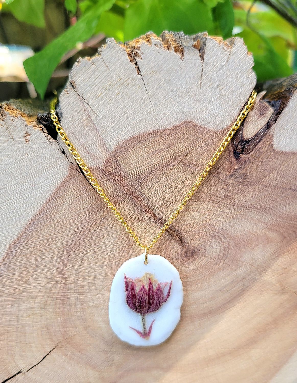 Prairie Smoke Antler Necklace