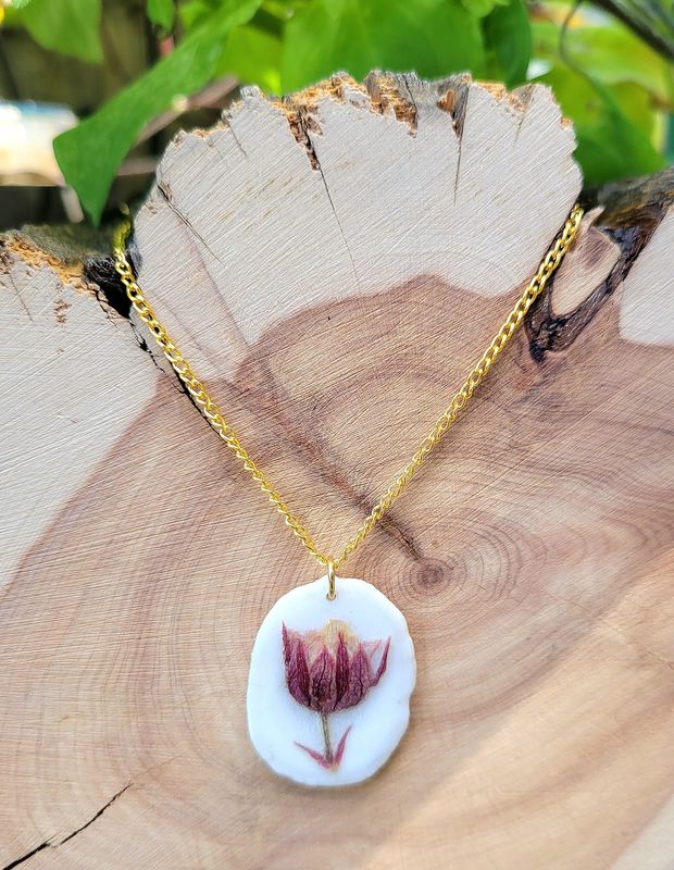 Prairie Smoke Antler Necklace