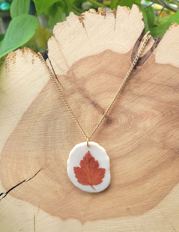 Ninebark Antler Pendant Necklace