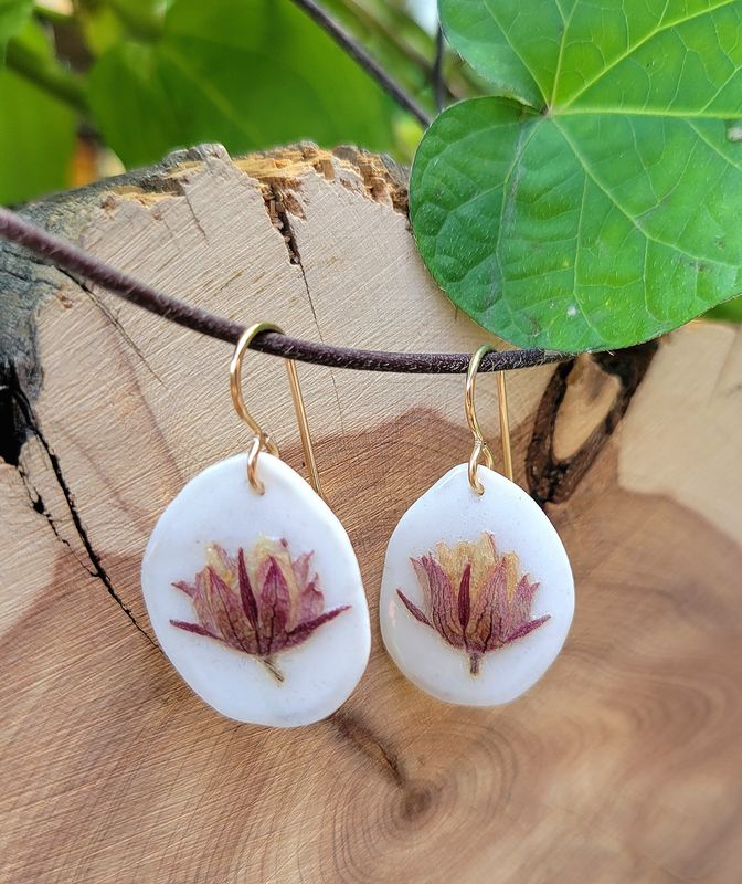 Prairie Smoke Antler Wire Earrings