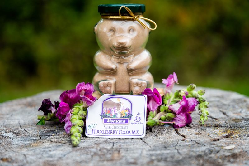 Huckleberry Cocoa Mix - Glass Bear