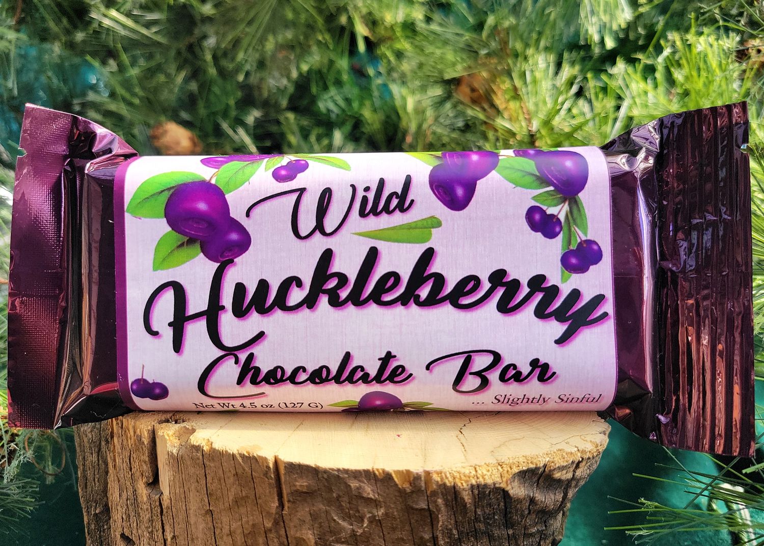 Wild Huckleberry Chocolate Bar