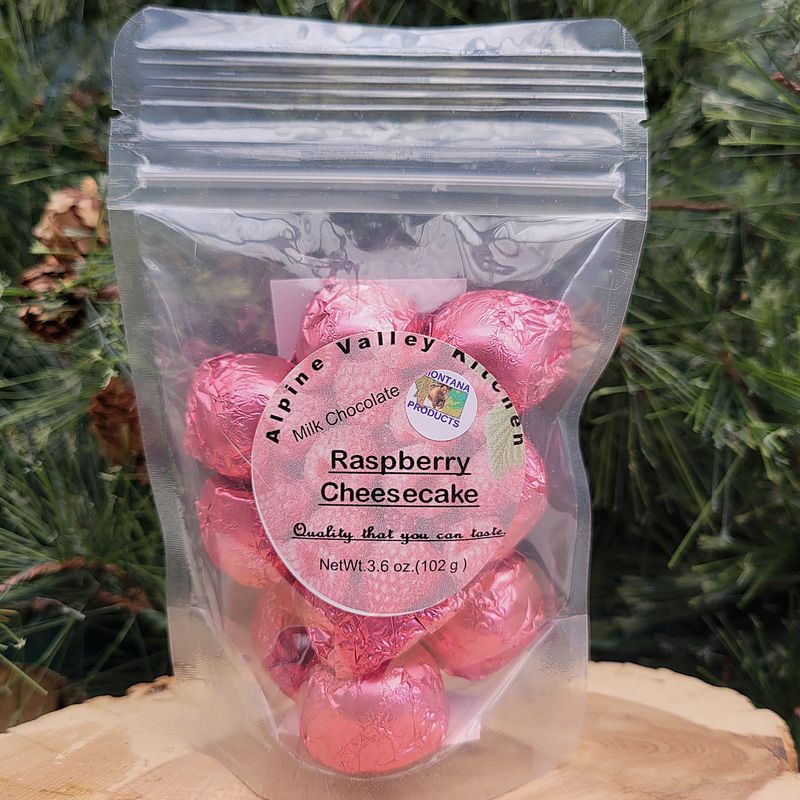 Raspberry Cheesecake Bites 3.6oz Milk Choc