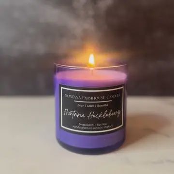 MT Huckleberry Purple Glass Candle
