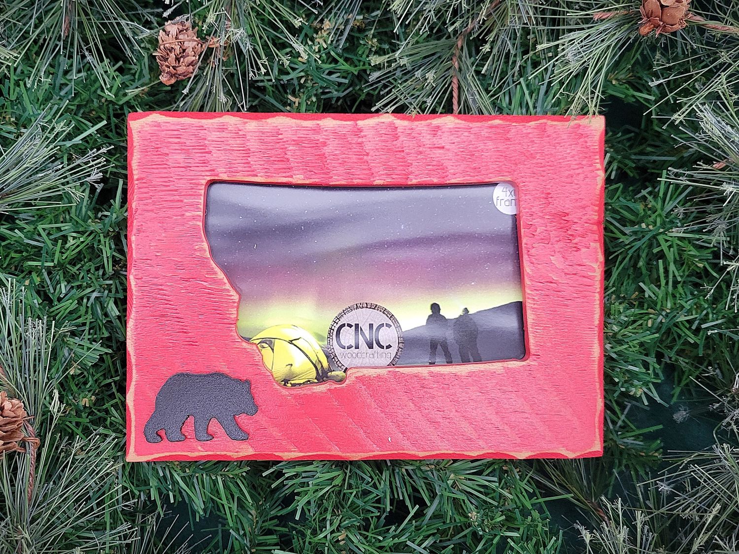 4x6 Sunrise Red Bear Frame